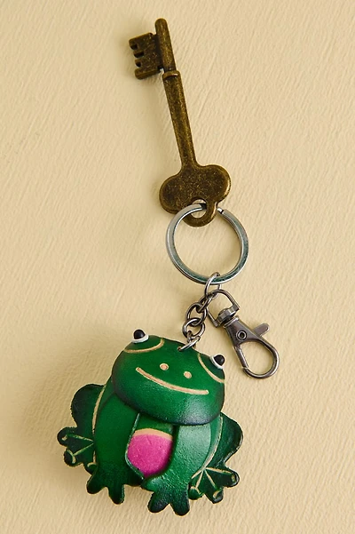 Frog Leather Keychain