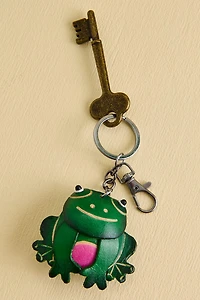 Frog Leather Keychain