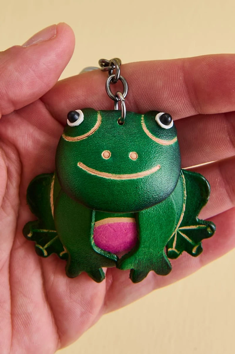 Frog Leather Keychain