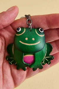 Frog Leather Keychain