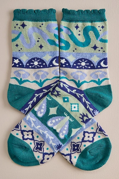 EBX Mystical Boho Scallop Socks