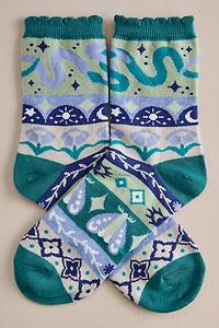 EBX Mystical Boho Scallop Socks