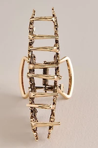 Gold Sunburst Row Claw Clip