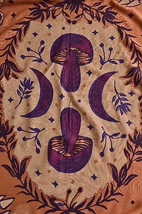 Rust Mushroom Large Boho Bandana