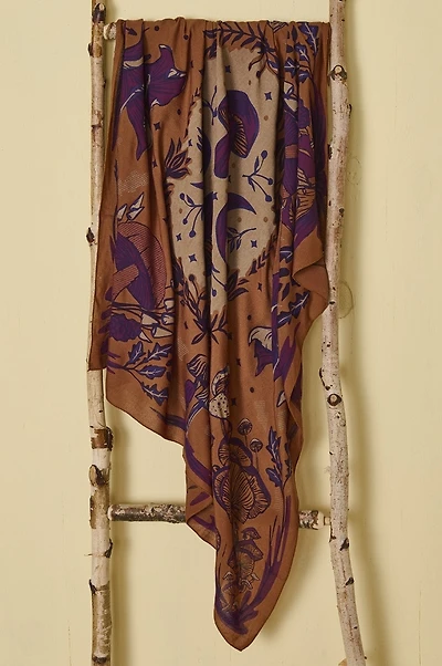 Rust Mushroom Large Boho Bandana