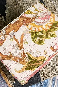 Assorted Rectangle Kantha Wood Stool