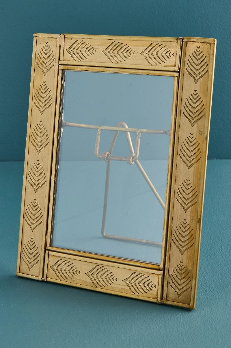 Brass Boho Floating Glass Photo Frame