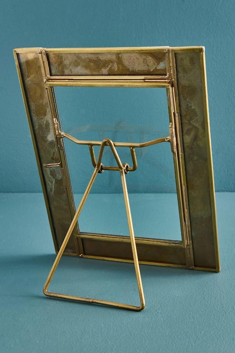 Brass Boho Floating Glass Photo Frame