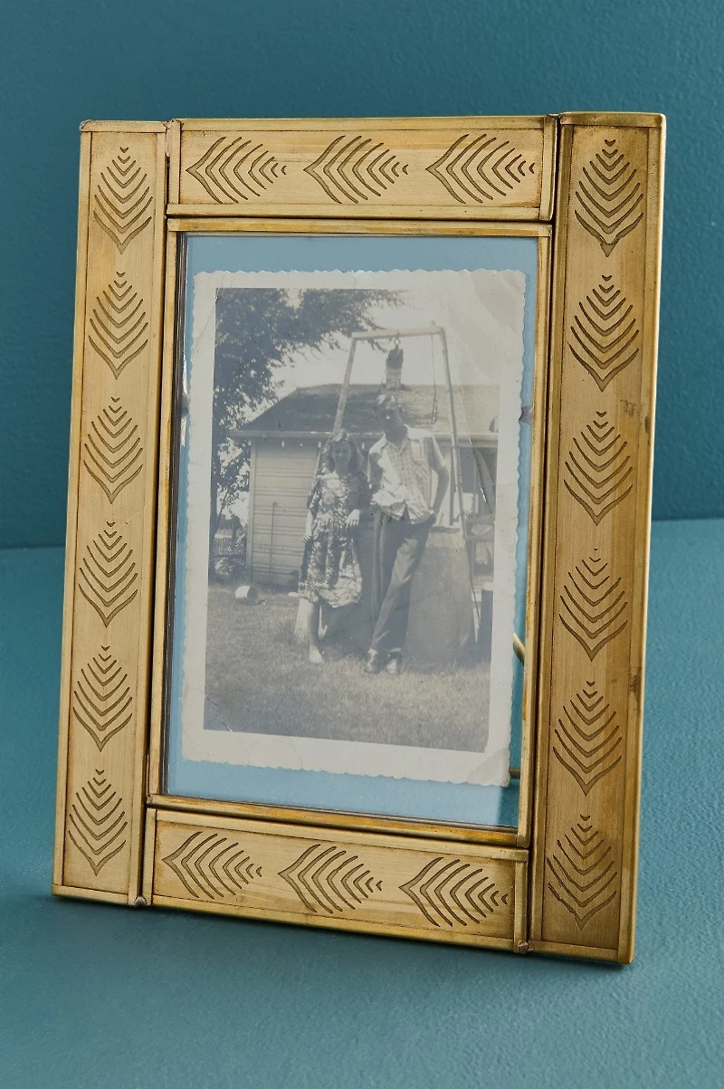 Brass Boho Floating Glass Photo Frame