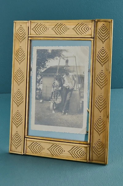 Brass Boho Floating Glass Photo Frame