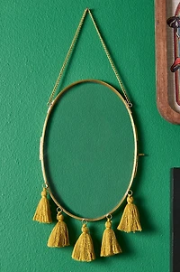Oval Gold Tassel Open Hanging Photo Frame