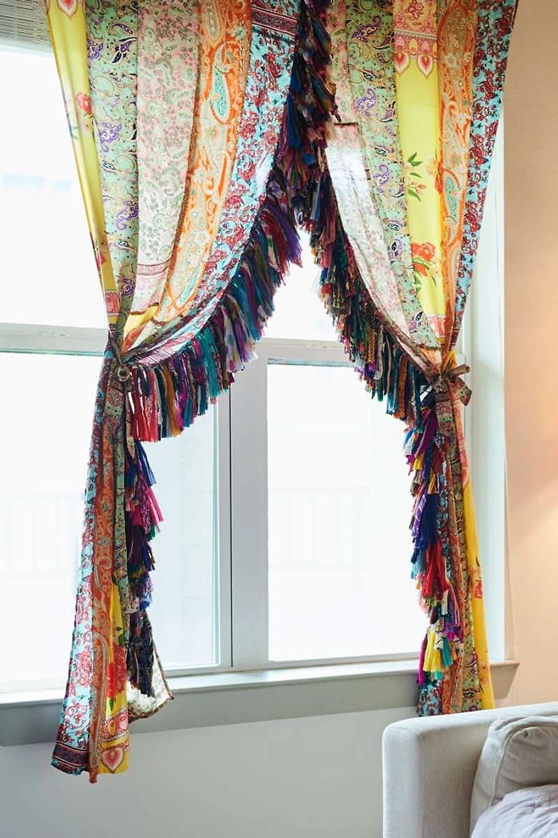Upcycled Sari Fabric Curtains