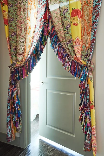 Upcycled Sari Fabric Curtains
