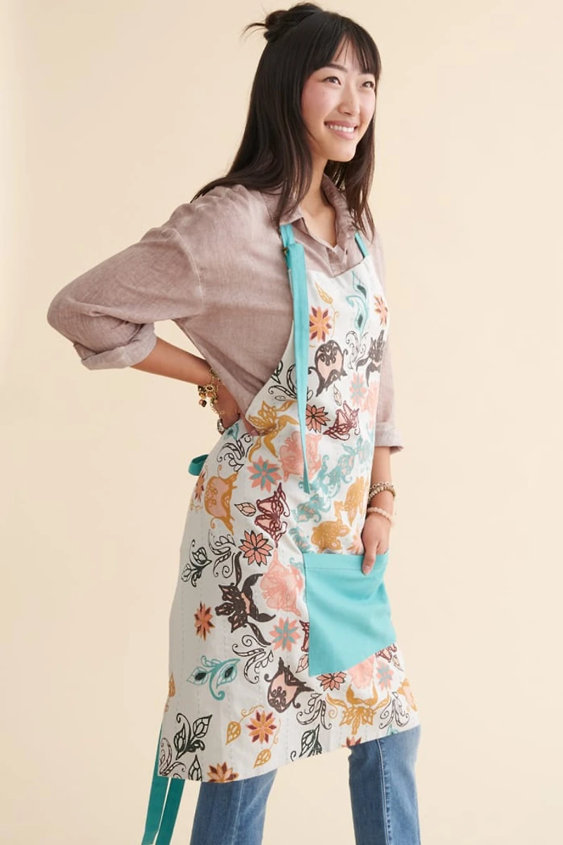 EBX Floral Mandala Tapestry Kitchen Apron