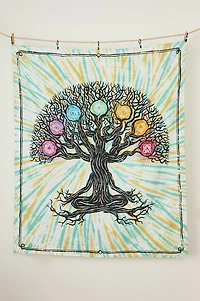EBX Tie Dye Chakra Tree MD Tapestry