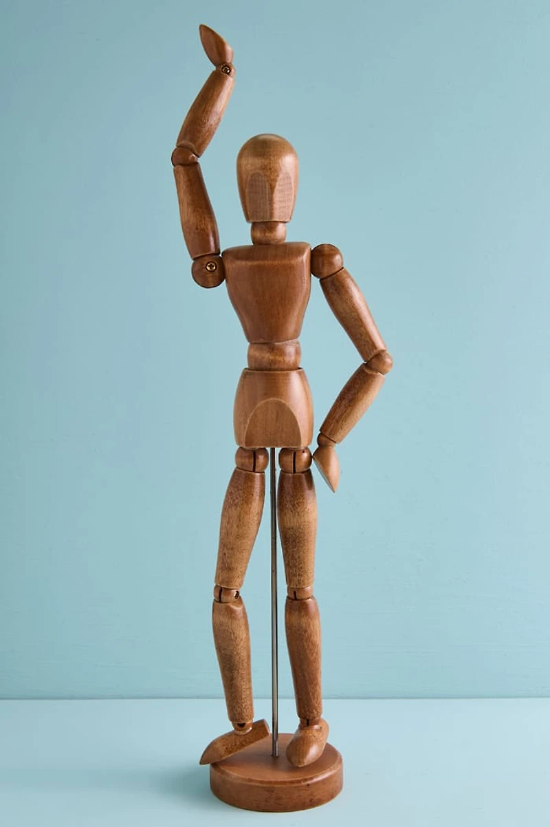 Wooden Artist Mannequin Figure 12 IN
