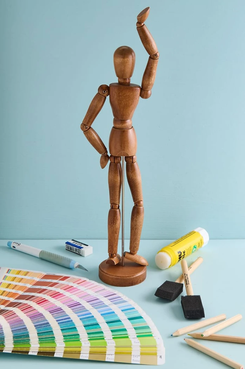 Wooden Artist Mannequin Figure 12 IN