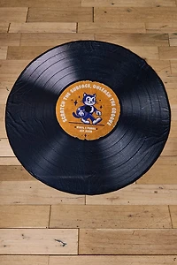Vinyl Record Round Cozy Throw Blanket