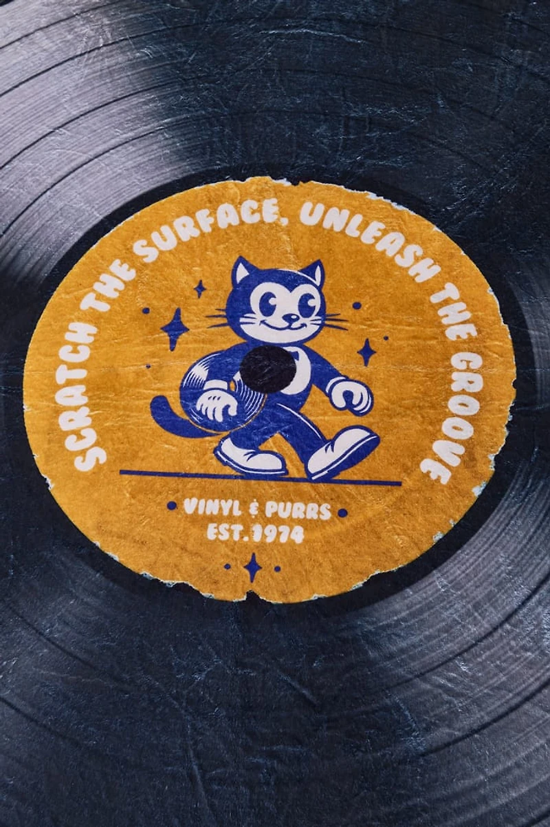 Vinyl Record Round Cozy Throw Blanket