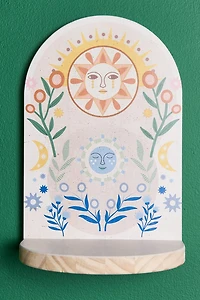 Boho Sun Wooden Altar Shelf