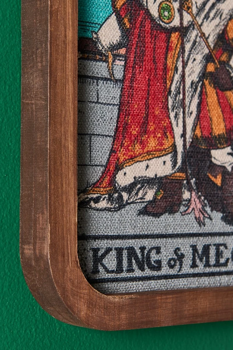 King Meow Wood Frame Wall Art