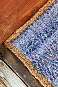 Denim Purple Jute Boho Area Rug