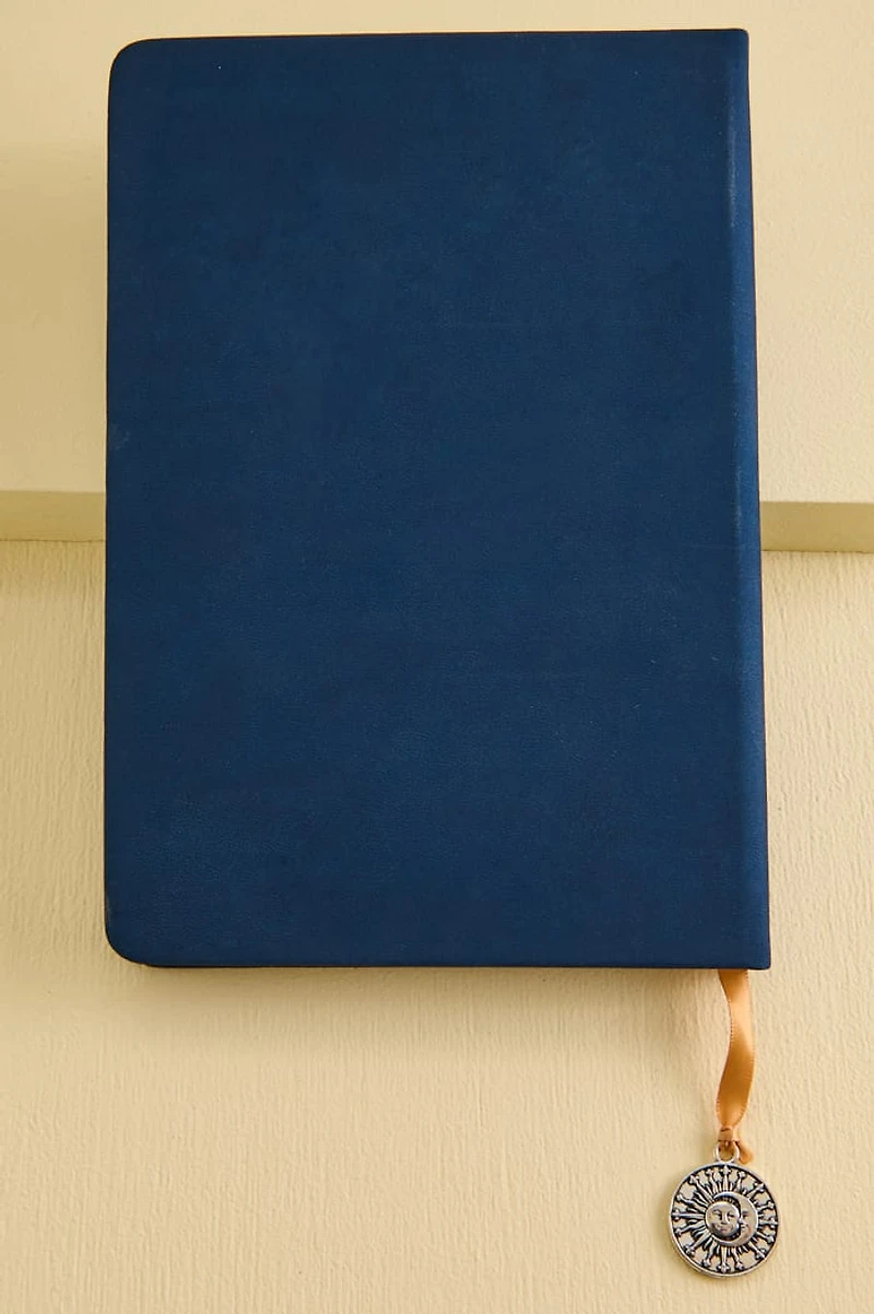 Navy Celestial Guides Faux Leather Journal