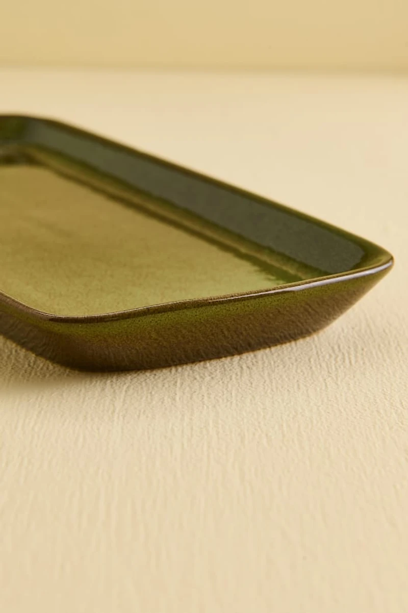 Green Mandala Ceramic Rolling Tray