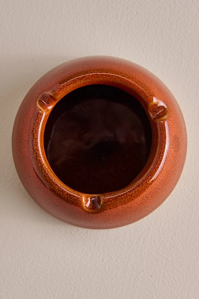 Orange Mushroom Ceramic Ashtray