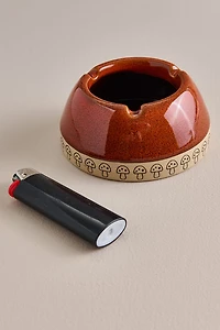 Orange Mushroom Ceramic Ashtray