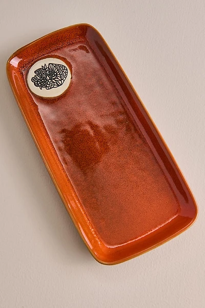 Orange Mushroom Ceramic Rolling Tray