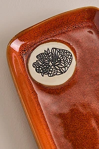 Orange Mushroom Ceramic Rolling Tray