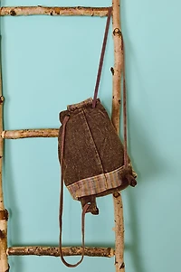 Brown Turtle Mini Drawstring Backpack