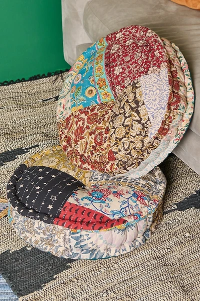 Assorted Kantha Round Floor Pouf