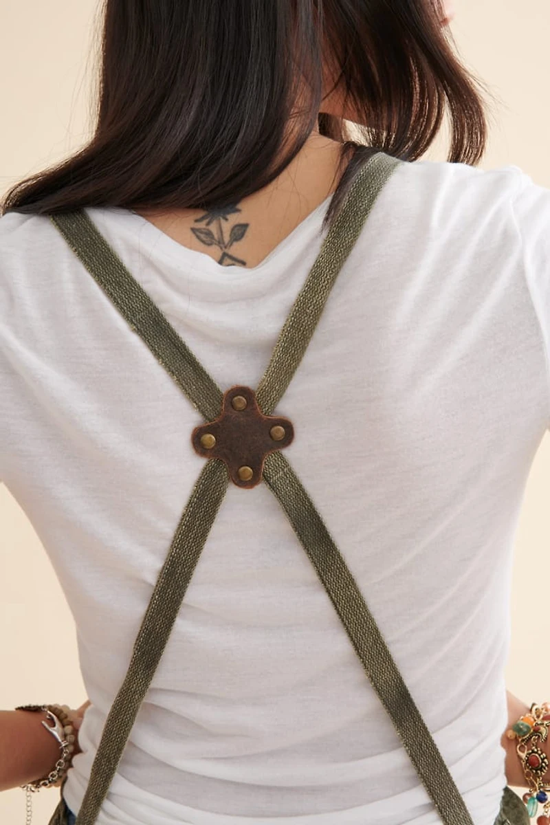 Olive Stone Wash Kitchen Apron.