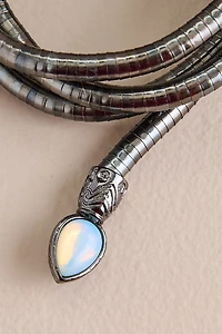 Silver Dragonfly Adjustable Wrap Bracelet