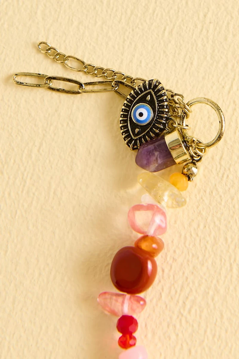 Multi Stone Beaded Evil Eye Bracelet