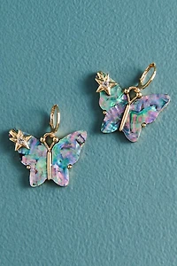 Abalone Shell Celestial Butterfly Earrings