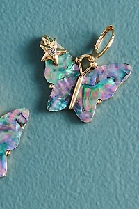 Abalone Shell Celestial Butterfly Earrings