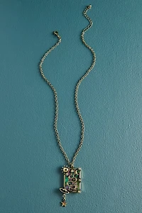 Abalone Shell Gold Astro Serpent Necklace