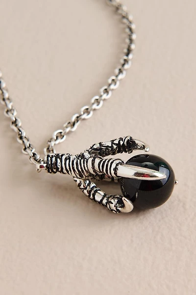 Silver Dragon Claw Necklace