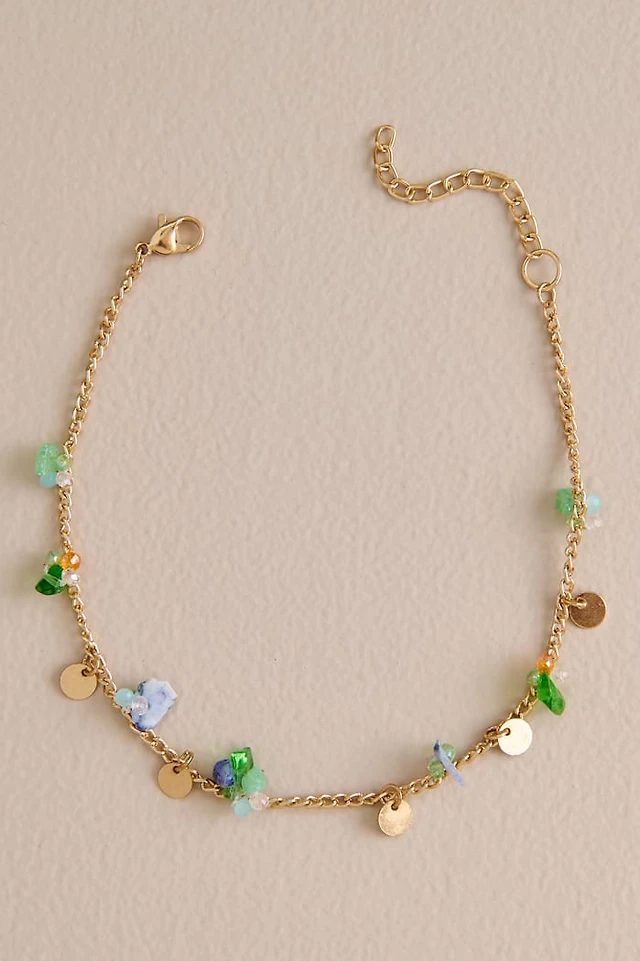 Sodalite Green Mini Mixed Charm Anklet