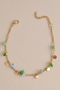 Sodalite Green Mini Mixed Charm Anklet