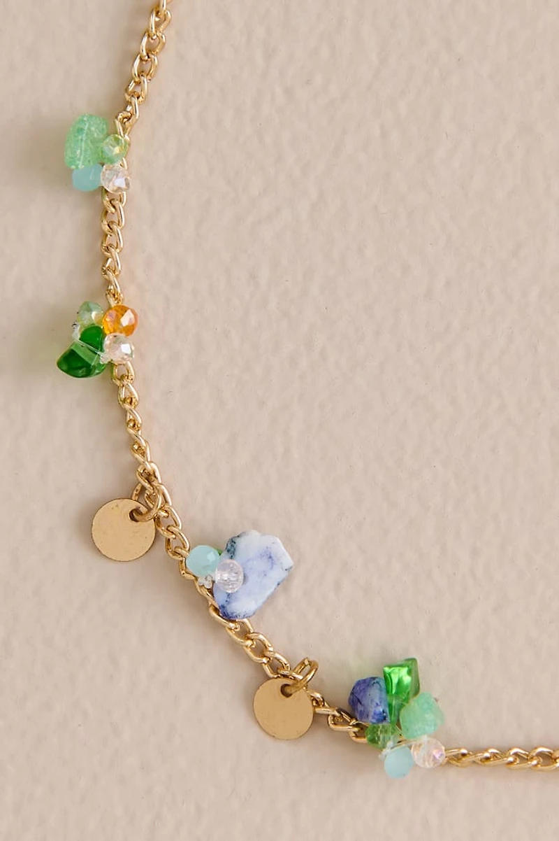 Sodalite Green Mini Mixed Charm Anklet