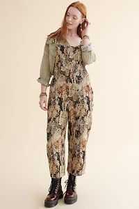 Cat Jacquard  Tapestry Overalls