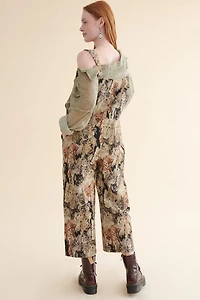Cat Jacquard  Tapestry Overalls