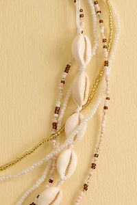 Neutral Beaded Shell Belt Set