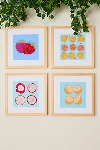 Figs on Blue Background Art Print