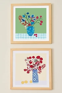 Blue Agate Vase Art Print