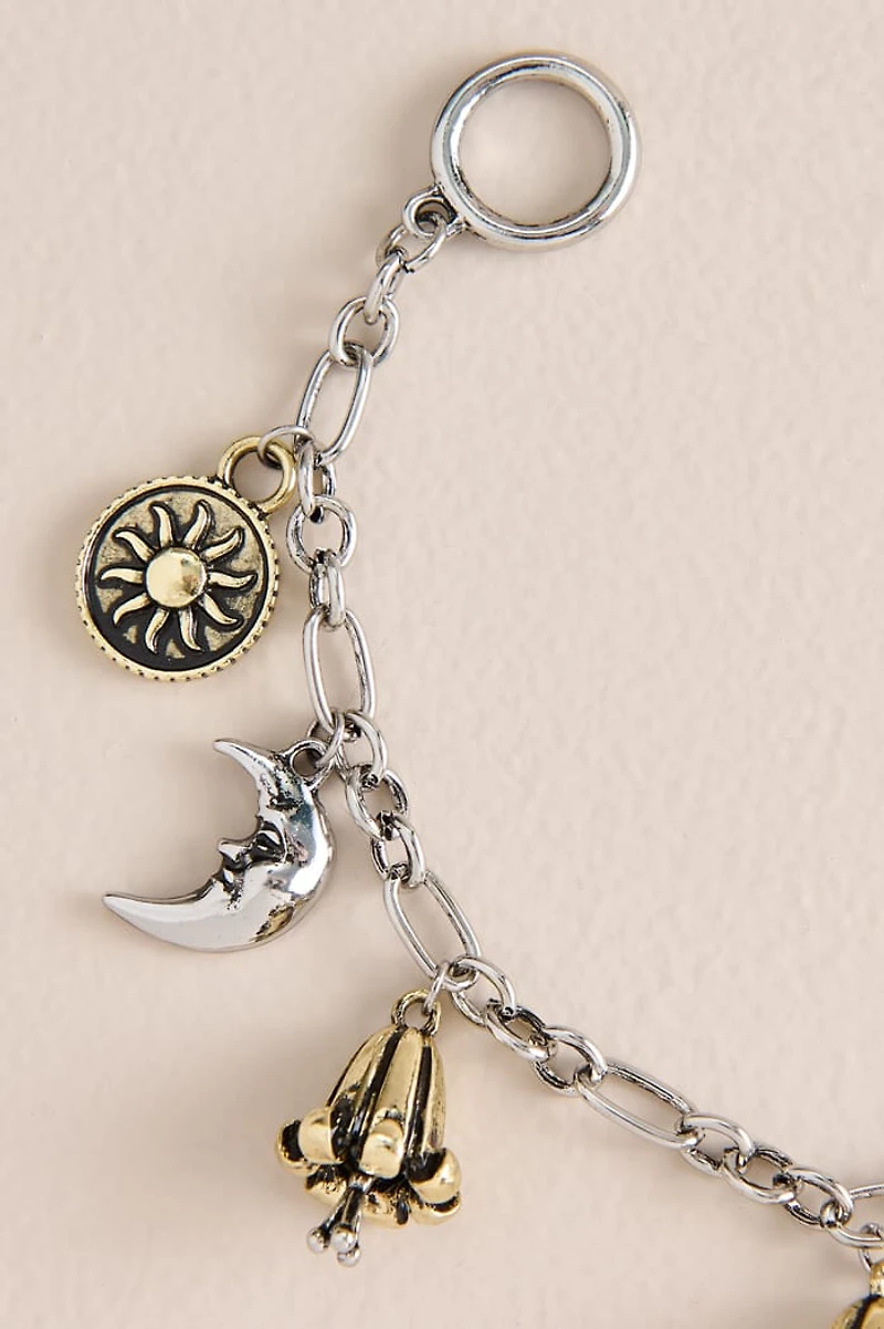 Lily Flower Charm Bracelet